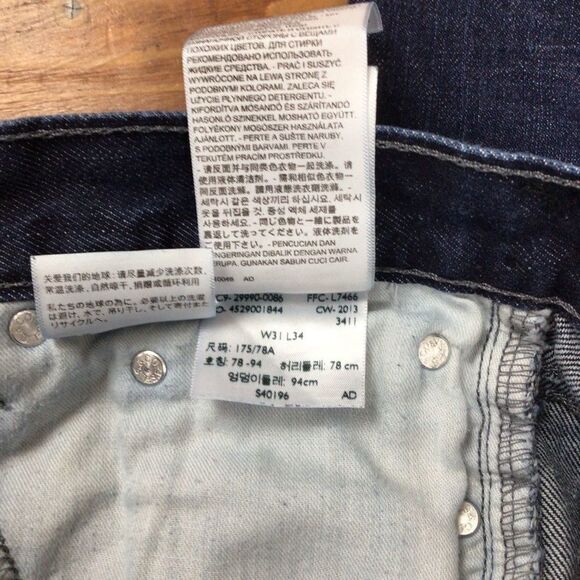 Levi’s 504 dark blue jeans 31/34 Levis - Picture 5 of 11